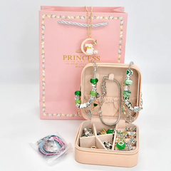 Комплект прикрас для дівчинки в скриньці, набір для створення шарм браслетів та підвісок