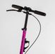 Самокат двухколесный для девочки Фиолетовый Skyper Urbanist с ручным тормозом, большие колеса PU 200мм