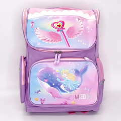 Портфель шкільний середній фіолетовий рюкзак для дівчинки 2-5 клас
