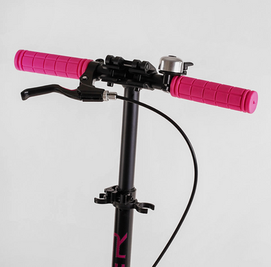 Самокат двоколісний Рожевий для дівчинки Skyper Rendal, з ручним гальмом, складний, колеса 200 мм