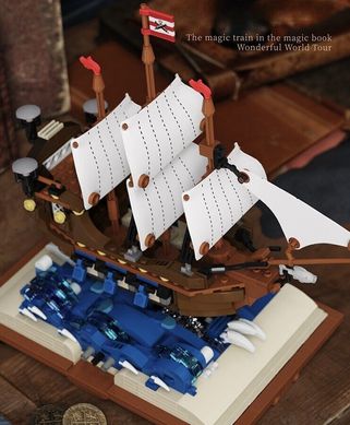Конструктор Летючий голландець корабель з підставкою магічна книга 13042 (925 деталей)
