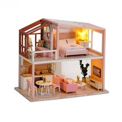 3D Румбокс ляльковий дерев'яний будинок, конструктор, деталізований, зі світлом