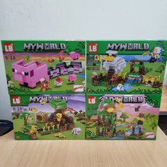 Конструктор ферма тварин Minecraft 4в1 LB 1135 (841 деталь) 4 набори в блоці