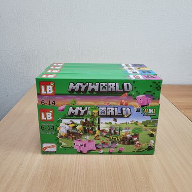 Конструктор ферма тварин Minecraft 4в1 LB 1135 (841 деталь) 4 набори в блоці