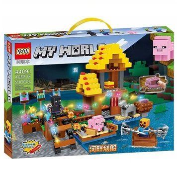 Конструктор Майнкрафт Вечеринка мобов 44091 My World (510 деталей) подсветка
