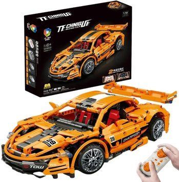 Конструктор на радіокеруванні машинка McLaren на 1200 деталей Technic на акумуляторі 49005 помаранчевий