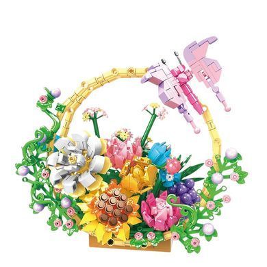 Конструктор квіти з метеликом у кошику 641 деталь flower plant