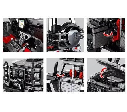 Конструктор джип Гелендваген Мерседес-Бенц на 1998 деталей Technic 49008 сірий