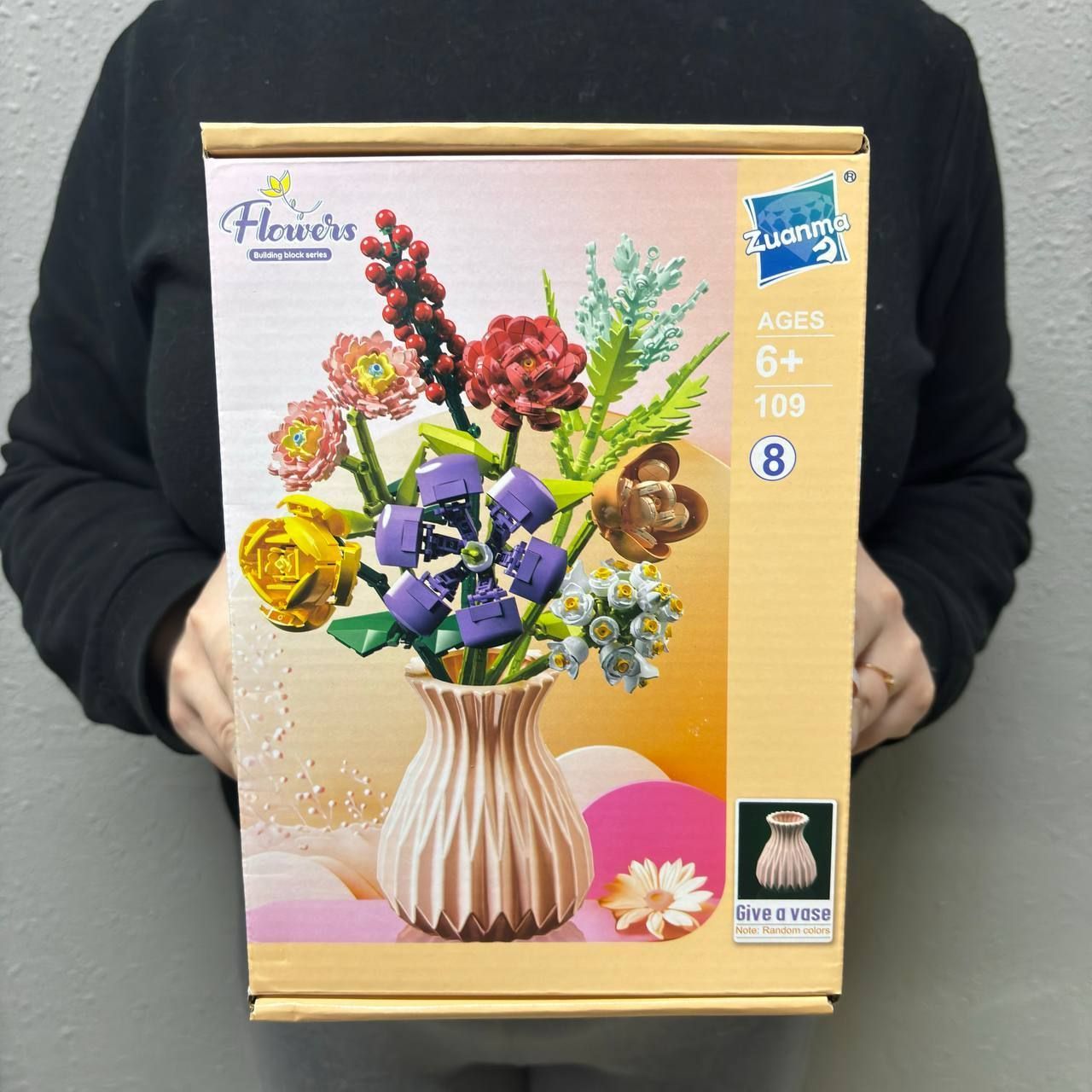 Конструктор квіти з вазою 724 деталі Flowers Building Block - БоБ