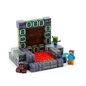 Магнітний набір Minecraft 65 кубиків з фігурками "Портал в край"