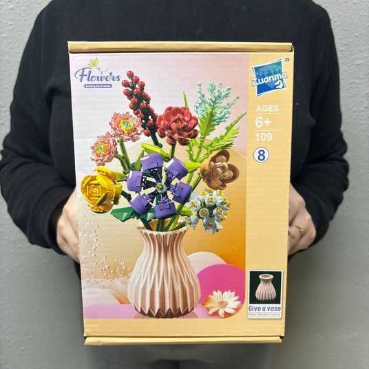 Конструктор квіти з вазою 724 деталі Flowers Building Block - БоБ