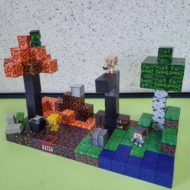 Магнитные кубики майнкрафт 164 детали / конструктор магнитный minecraft
