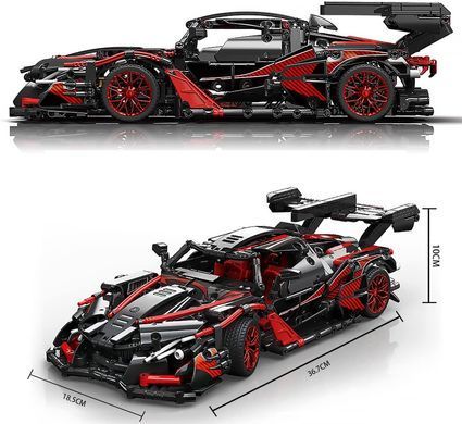 Конструктор машинка Apollo Intensa 1391 деталей Technic MY 88301 чорно-червоний