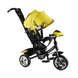Велосипед с родительской ручкой детский Best Trike, пена колеса, музыкальная фара с USB, желтый