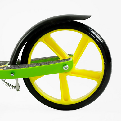 Детский самокат двухколесный с ручным тормозом колеса 200 мм Best Scooter Flash Зеленый