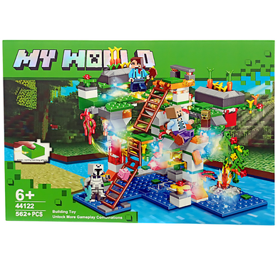 Конструктор Майнкрафт&nbsp;блоковий 562 деталі з LED підсвічуванням My World 44122