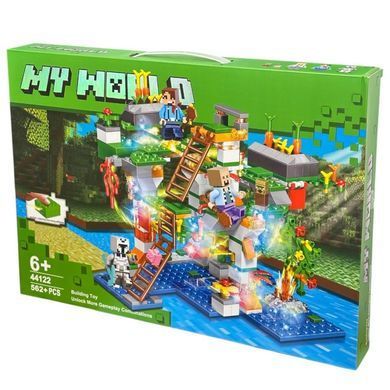 Конструктор Майнкрафт&nbsp;блоковий 562 деталі з LED підсвічуванням My World 44122