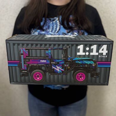 Конструктор джип машинка кіберпанк 910 деталей 1:14 Technic інерційна 9056-4 неоновий