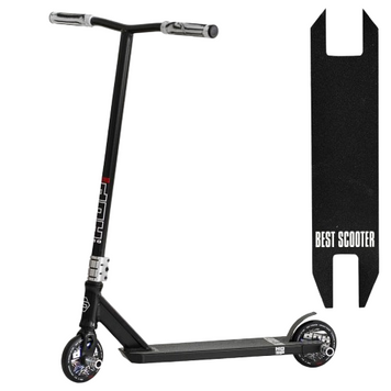 Трюковий самокат підлітковий Best Scooter HOP HIC-система Пеги колеса 120 мм Чорний