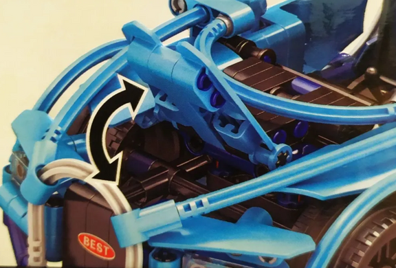 Конструктор автомобіль Бугатті Широн Technic 48005 (509 деталей) синій