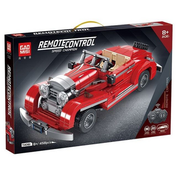 Конструктор на радиоуправлении ретро кабриолет 458 деталей Technic с пультом T 4061 красный