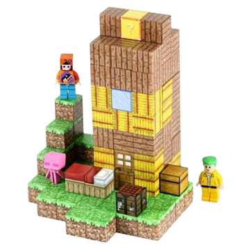 Магнітний конструктор Minecraft будинок дерев'яний 106 магнітних блоков з фігурками Dream World LZCK 076