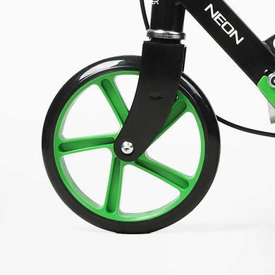 Cамокат детский двухколесный Skyper Neon N-31006 колеса 200 мм, ручной тормоз, зеленый