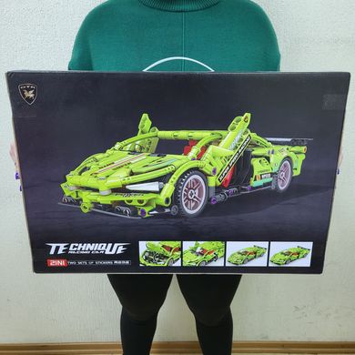 Конструктор спорткар Lamborghini Sian Technic 48004 (499 деталей) зеленый