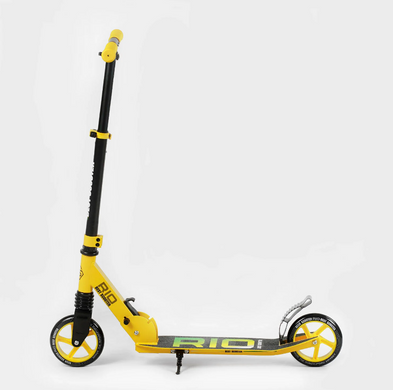 Самокат двоколісний Жовтий Best Scooter Rio від 4-5 років колеса 145 мм складний