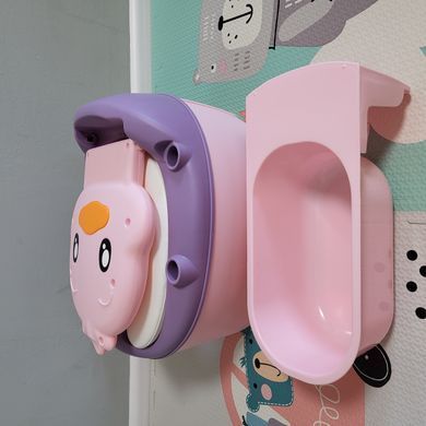 Дитячий горщик Каченя Bimbo ВМ-23510 для дівчинки (м'яке сидіння, знімний лоток, щіточка) рожевий