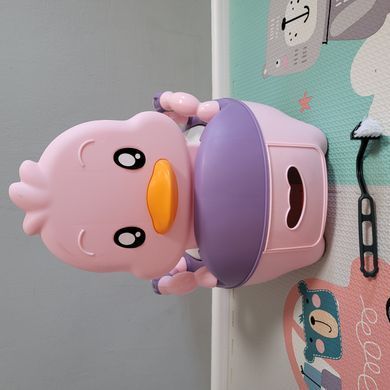 Дитячий горщик Каченя Bimbo ВМ-23510 для дівчинки (м'яке сидіння, знімний лоток, щіточка) рожевий