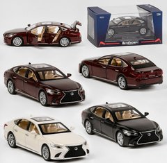Коллекционная металлическая машинка Lexus LS500h, 16,5 см, 1:32, 3 цвета, свет, звук, инерция, открываются двери Auto Expert