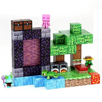 Магнітний конструктор Minecraft портал нижнього світу 72 магнітних блоков Dream World LZCK 066