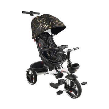 Трехколесный велосипед Best Trike "Oscar" с родительской ручкой, поворотное сиденье, колеса полиуретан, чёрный