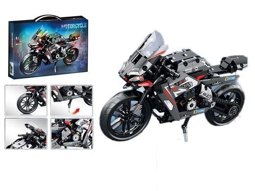 Конструктор мотоцикл спортивний 486 деталей Technic чорний 47103