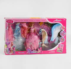 Игровой набор для девочки кукла и Пегас (лошадь с крыльями) аксессуары, высота куклы 31 см