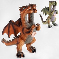 Іграшковий Динозавр Дракон музичний гумовий, м'який, на батарейках, 48х30х32 см, 2 види