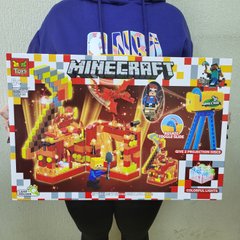 Конструктор Minecraft пекельна фортеця My World з підсвічуванням (386 деталей)