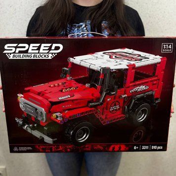 Конструктор джип позашляховик Jeep offroad 910 деталей 1:14 Technic інерційна 3311 червоний