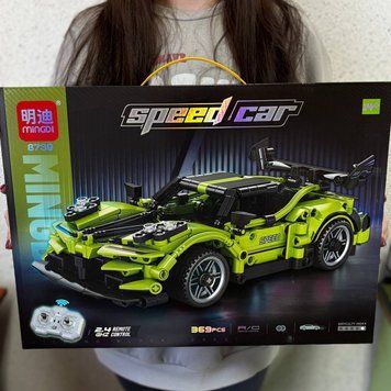 Конструктор на радіокеруванні машинка Пагані 369 деталей Technic з пультом 8739 зелений