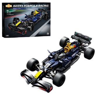 Конструктор болид формула №1 1100 деталей 1:10 Technic JZH 050 синий