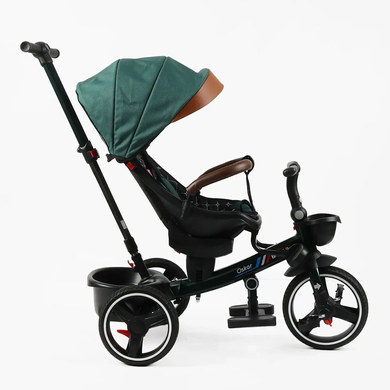 Триколісний велосипед Best Trike "Oscar" з батьківською ручкою, поворотне сидіння, колеса поліуретан, бірюзовий