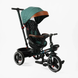Триколісний велосипед Best Trike "Oscar" з батьківською ручкою, поворотне сидіння, колеса поліуретан, бірюзовий