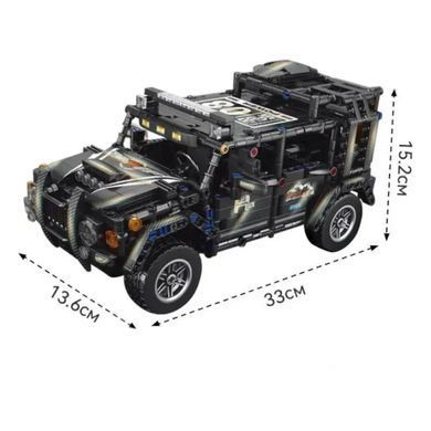 Конструктор джип Hummer машинка внедорожник черный 909 деталей 1:14 Technic инерционная 9056-5