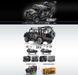 Конструктор джип Hummer машинка внедорожник черный 909 деталей 1:14 Technic инерционная 9056-5