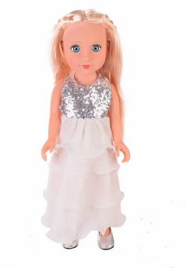 Лялька блондинка з довгим волоссям, гребінець, висота 45 см