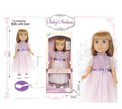Лялька з коротким волоссям, довга сукня, аксесуари, висота 45 см