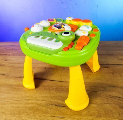 Интерактивный столик детский развивающий "Игрозаврик" WToys 17464 украинская озвучка, подсветка, 10 скороговорок сказок песен