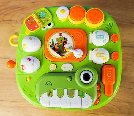 Интерактивный столик детский развивающий "Игрозаврик" WToys 17464 украинская озвучка, подсветка, 10 скороговорок сказок песен