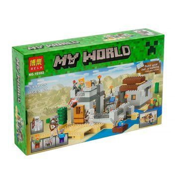 Конструктор Майнкрафт пустынная станция 10392 My World (519 деталей)